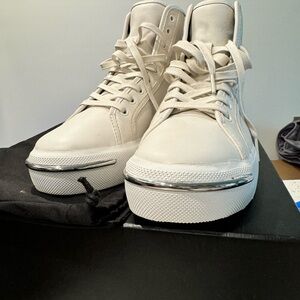 Off white Alexander Wang high top sneakers. Never been worn. NIB with dust bag